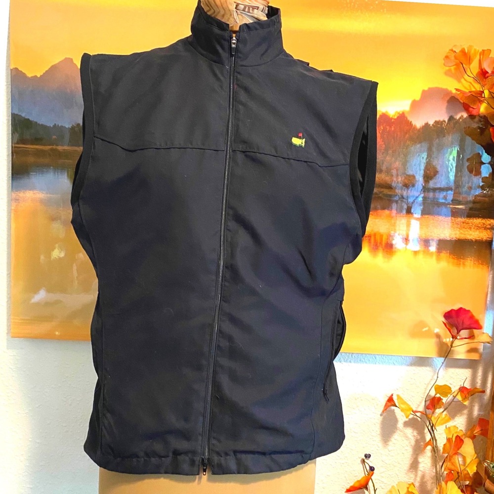 Zero Restriction Masters Golf Vest Logo Gorpcore Women M Black Microfiber Zip